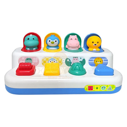 Baby Pop Up Toy Montesorri Fine Motor Skill Training Press Pull Click Animal Car Button Educational Toys For 13 24 Month Infant