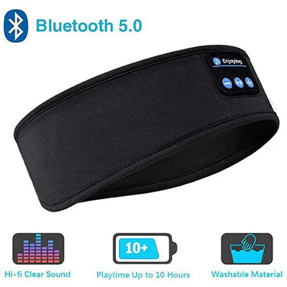 Wireless Bluetooth 5.0 Earphone Sleeping Band Music Headphones Soft Elastic Comfortable Eye Mask Sleep Headset for Side Sleeper