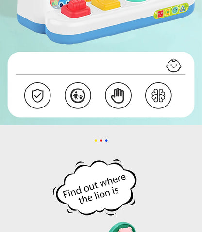 Baby Pop Up Toy Montesorri Fine Motor Skill Training Press Pull Click Animal Car Button Educational Toys For 13 24 Month Infant