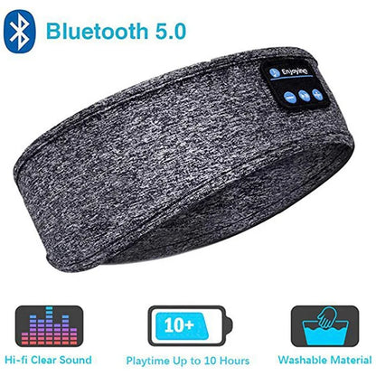 Wireless Bluetooth 5.0 Earphone Sleeping Band Music Headphones Soft Elastic Comfortable Eye Mask Sleep Headset for Side Sleeper