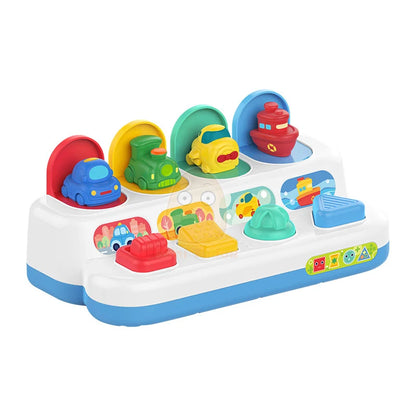 Baby Pop Up Toy Montesorri Fine Motor Skill Training Press Pull Click Animal Car Button Educational Toys For 13 24 Month Infant
