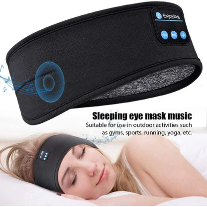 Wireless Bluetooth 5.0 Earphone Sleeping Band Music Headphones Soft Elastic Comfortable Eye Mask Sleep Headset for Side Sleeper