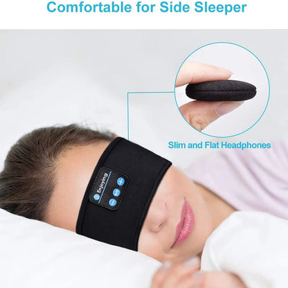 Wireless Bluetooth 5.0 Earphone Sleeping Band Music Headphones Soft Elastic Comfortable Eye Mask Sleep Headset for Side Sleeper
